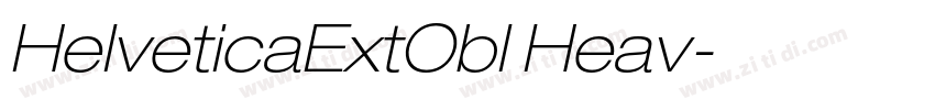 HelveticaExtObl Heav字体转换